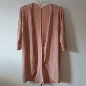 Ginger G - Light Pink, Open-front Cardigan Sweater